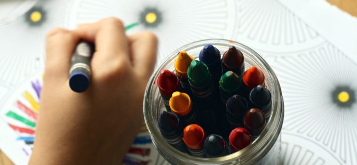 Crayons, Coloring book, Coloring image.